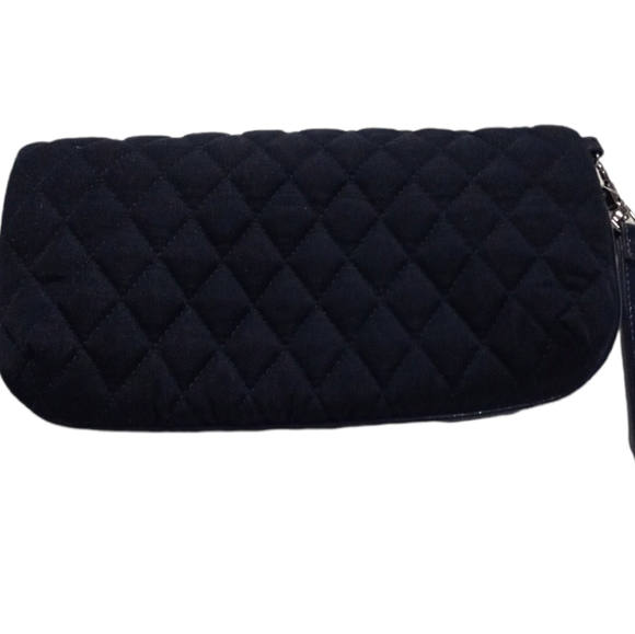 VERA BRADLEY Navy Blue Magnetic Folding Quilted Clutch - Picture 3 of 7